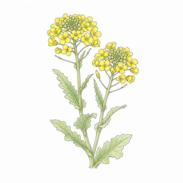 菜の花（線画）