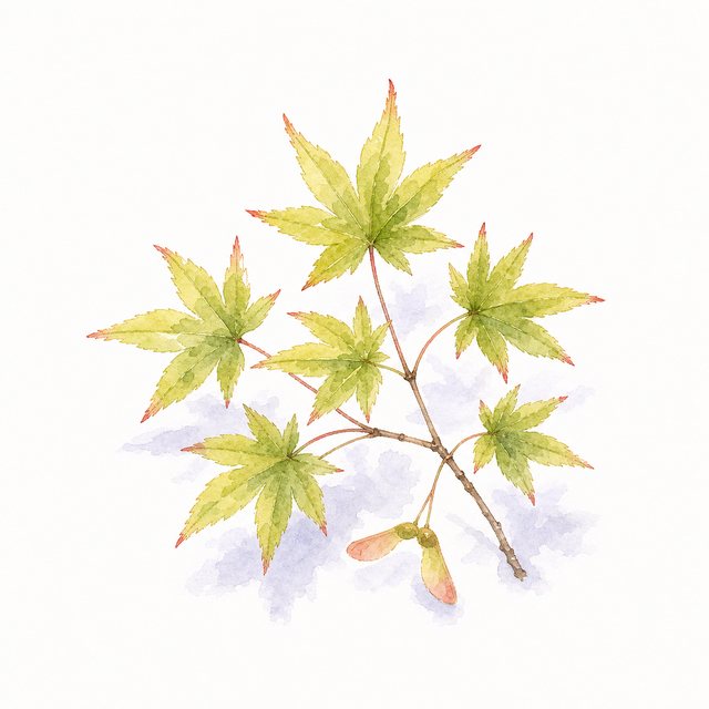 新緑の若葉（水彩）