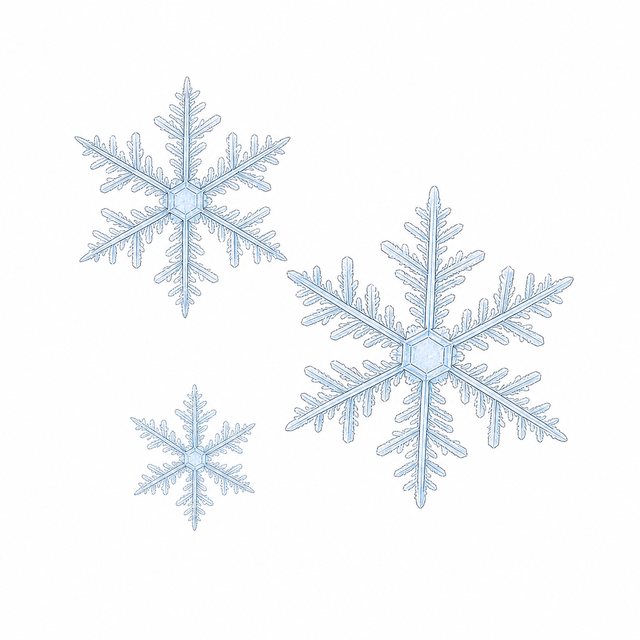雪の結晶（線画）
