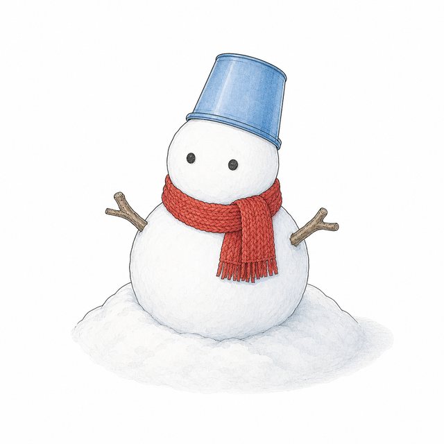 雪だるま（線画）