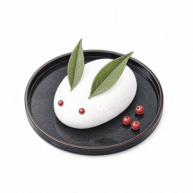 雪うさぎ（線画）