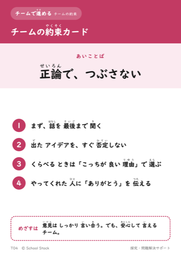 チームの約束カード